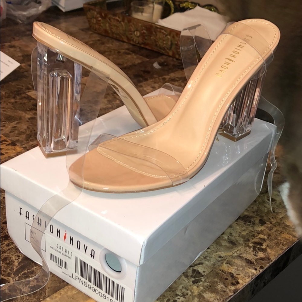 Fashion Nova Glass Slipper heels